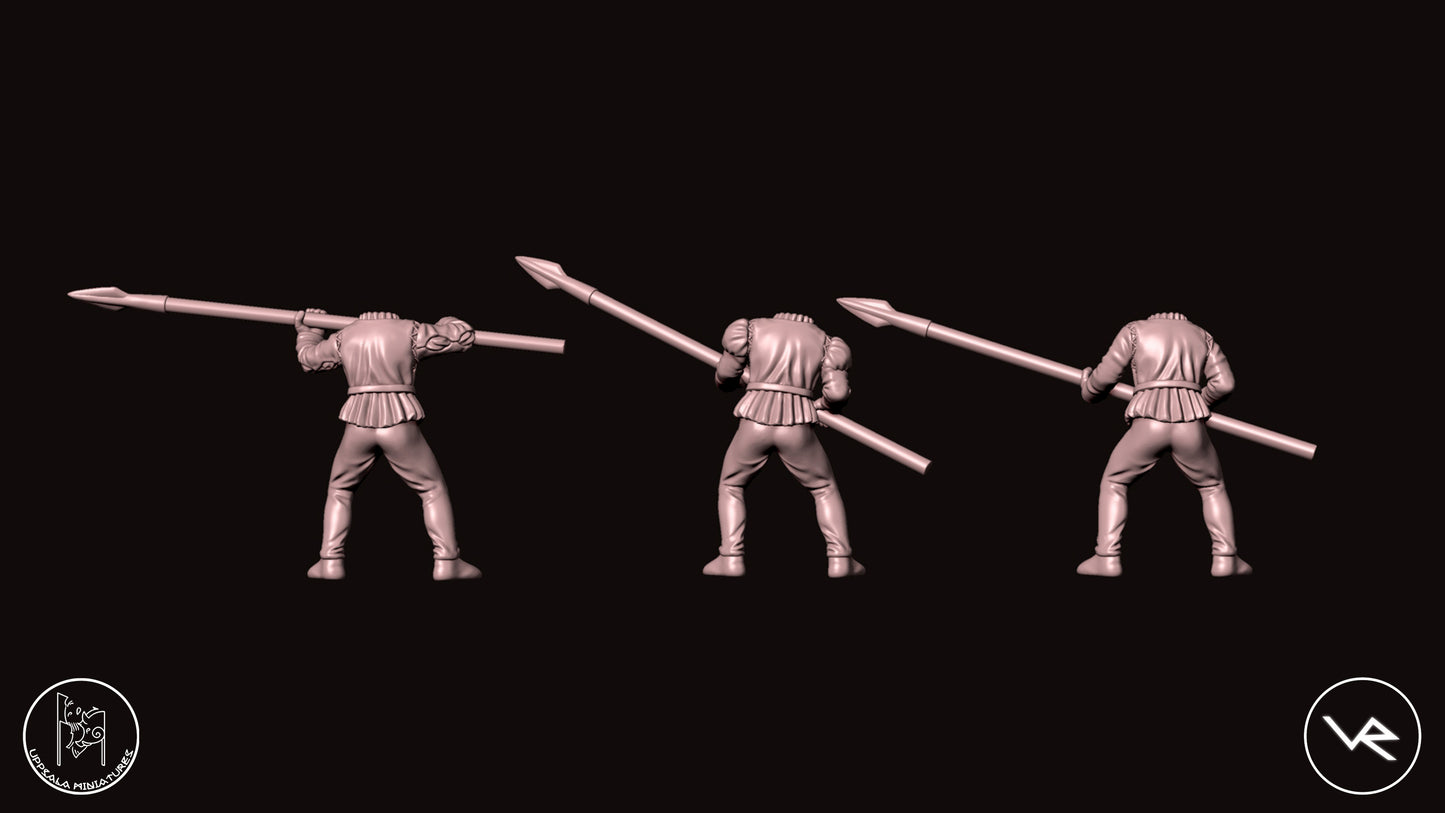 LANZELONGHE COMPAGNIE DI VENTURA 15th CENTURY 28mm_1/72 SET 4