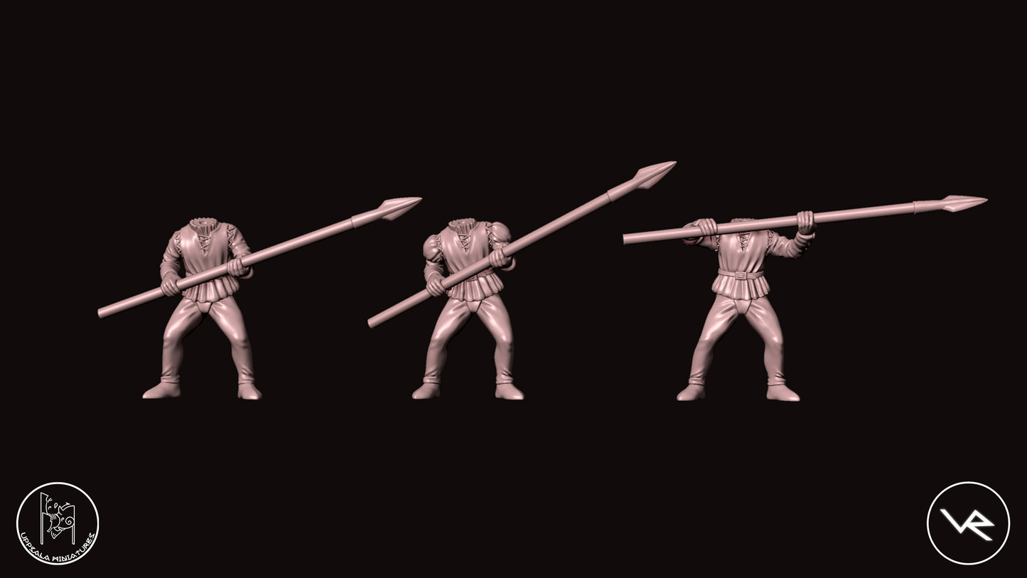 LANZELONGHE COMPAGNIE DI VENTURA 15th CENTURY 28mm_1/72 SET 4