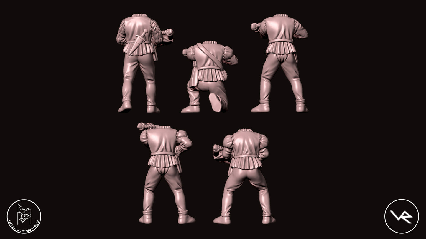 BALESTRIERI COMPAGNIE DI VENTURA 15th CENTURY 28mm_1/72 SET 3