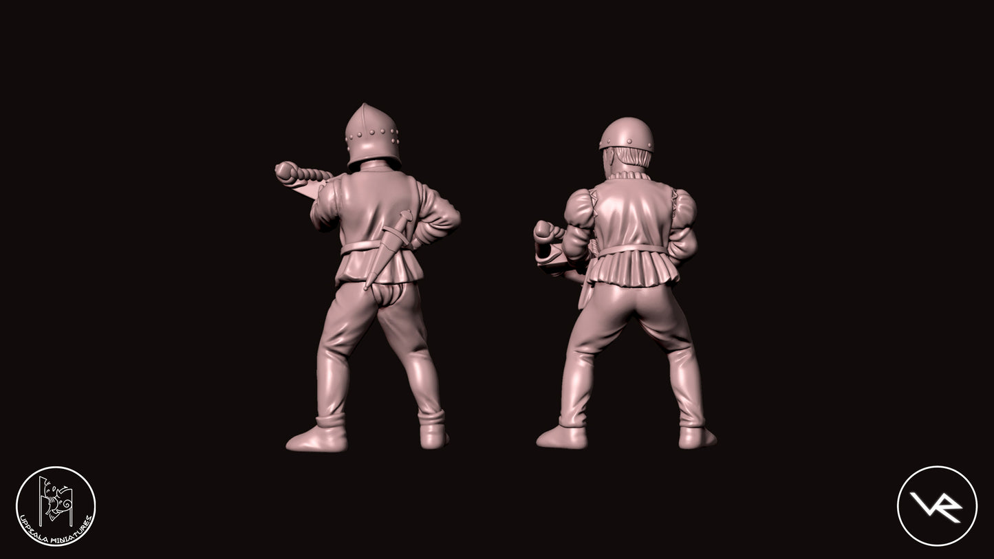 BALESTRIERI COMPAGNIE DI VENTURA 15th CENTURY 28mm_1/72 SET 3