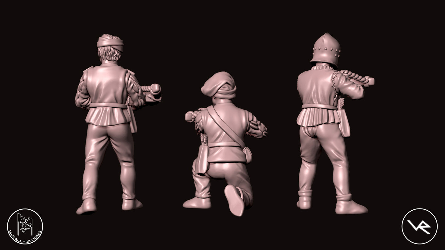 BALESTRIERI COMPAGNIE DI VENTURA 15th CENTURY 28mm_1/72 SET 3