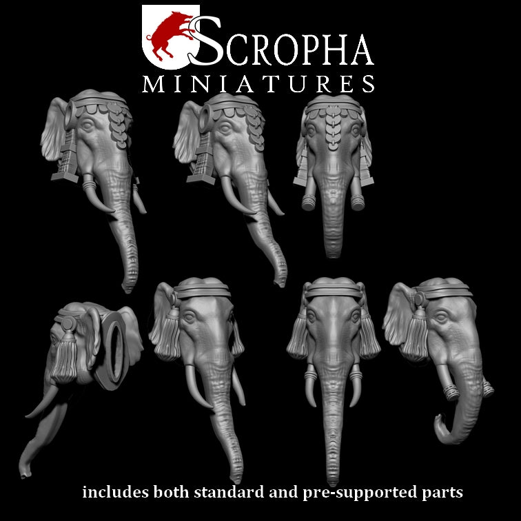 Scropha Miniatures Indian army classical indian elephants 15mm / 28mm