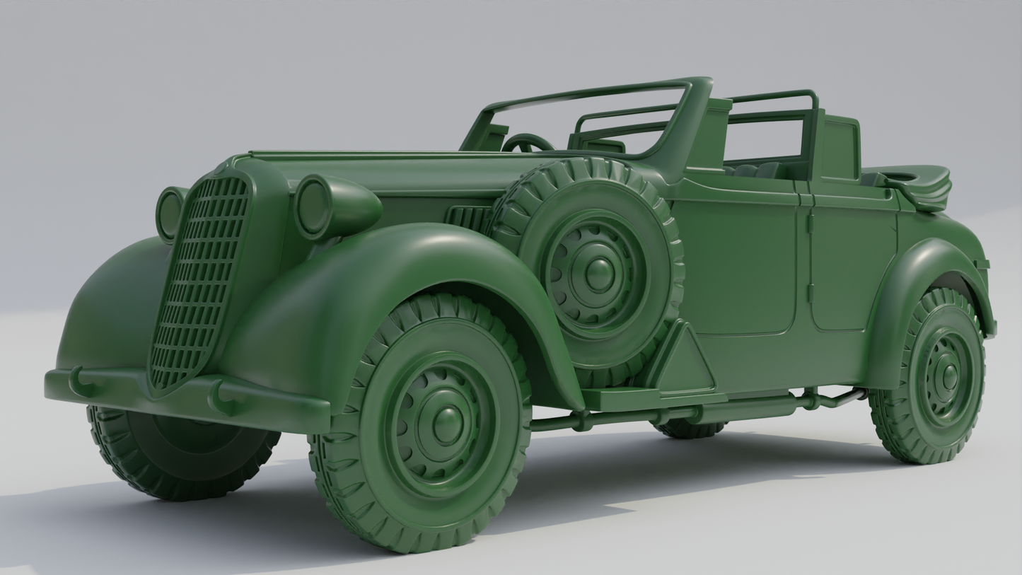 Wargame 3d Alfa Romeo 6C 2500 Coloniale (open + close top) Italy WW2