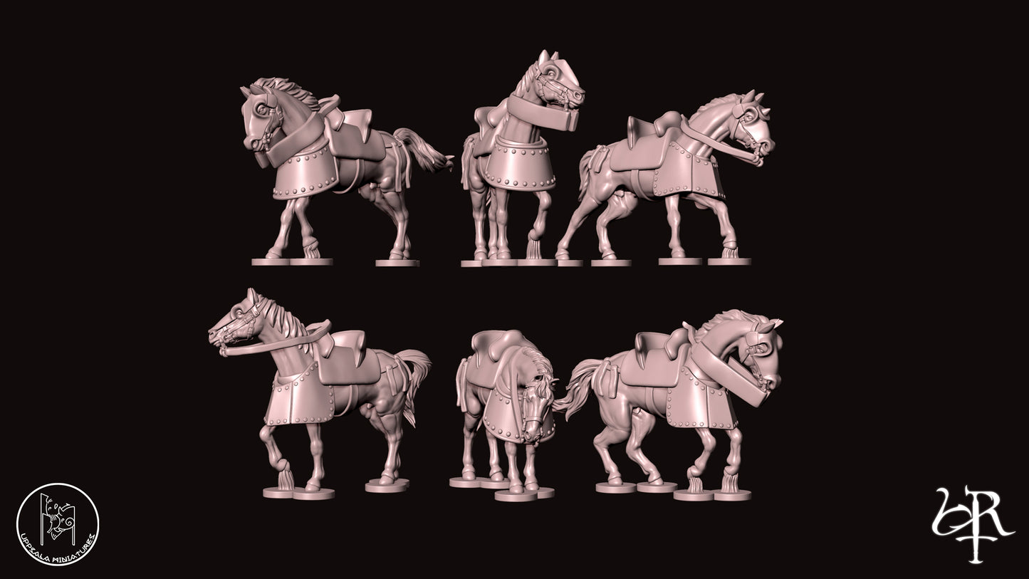 HORSES LIGHT ARMOR   COMPAGNIE DI VENTURA 15th CENTURY   28mm_1/72
