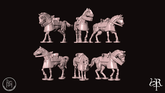 HORSES LIGHT ARMOR   COMPAGNIE DI VENTURA 15th CENTURY   28mm_1/72