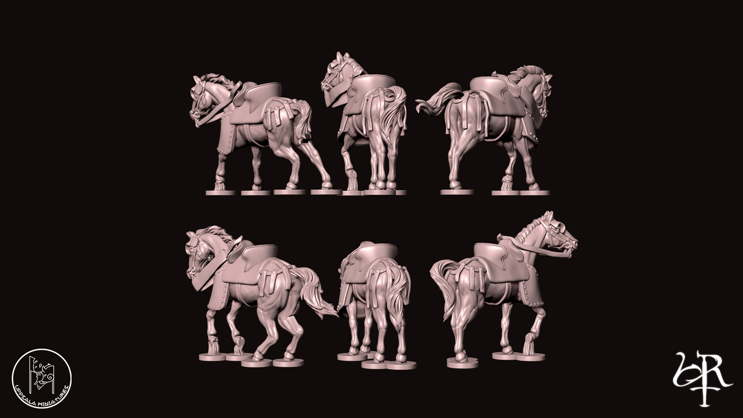 HORSES LIGHT ARMOR   COMPAGNIE DI VENTURA 15th CENTURY   28mm_1/72