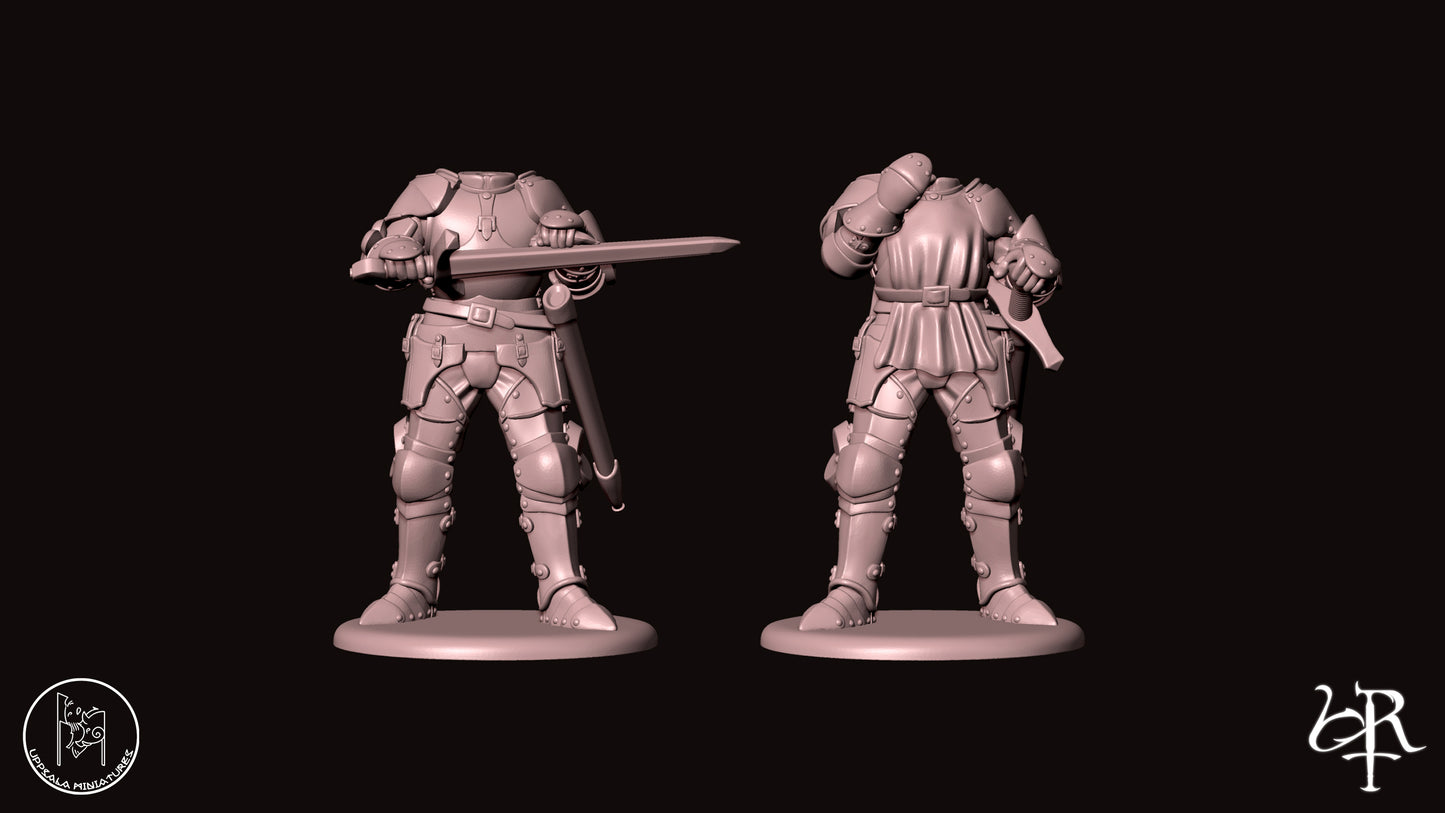 Dismounted Officers/Knights Set COMPAGNIE DI VENTURA 15th CENTURY   28mm_1/72 PATREON