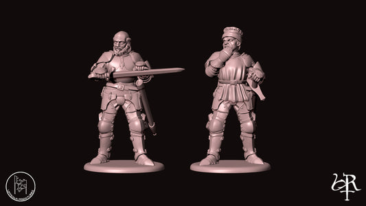 Dismounted Officers/Knights Set COMPAGNIE DI VENTURA 15th CENTURY   28mm_1/72 PATREON