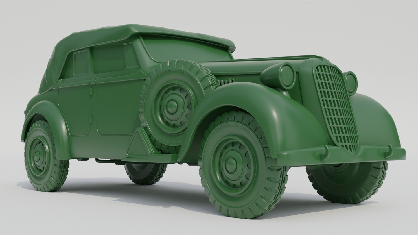 Wargame 3d Alfa Romeo 6C 2500 Coloniale (open + close top) Italy WW2