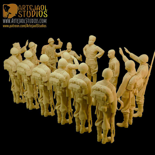 MUSSOLINI and TROOPS ITALY WW2      Artejaol Studios Miniatures