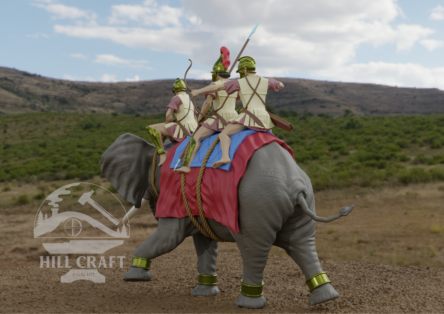 Hill Craft     Carthaginian North African War Elephant Pose 2