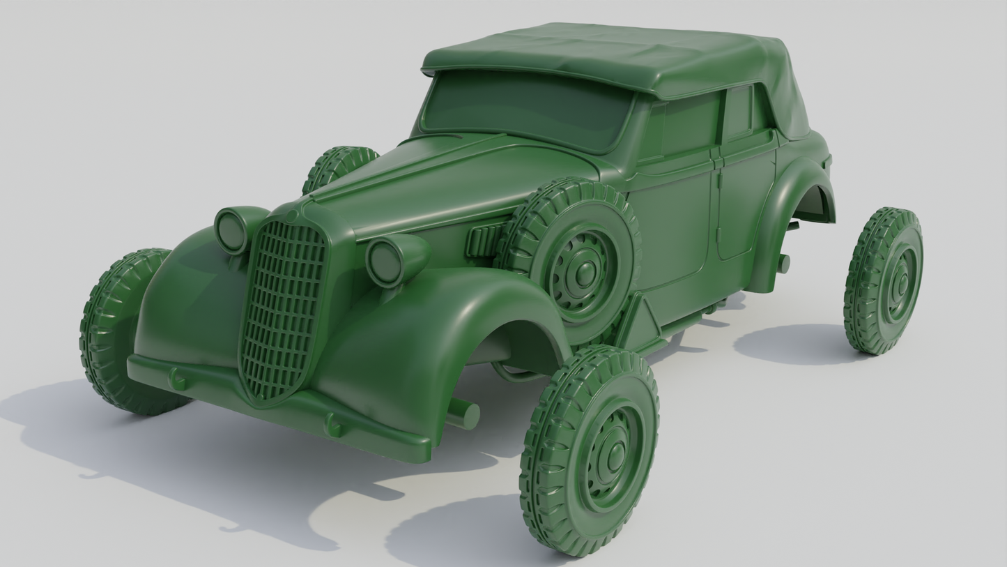 Wargame 3d Alfa Romeo 6C 2500 Coloniale (open + close top) Italy WW2