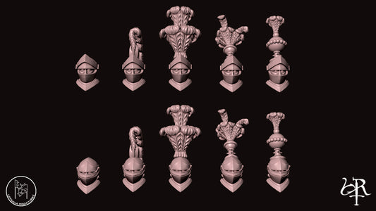 HELMETS HEAVY CAVALRY COMPAGNIE DI VENTURA 15th CENTURY   28mm_1/72