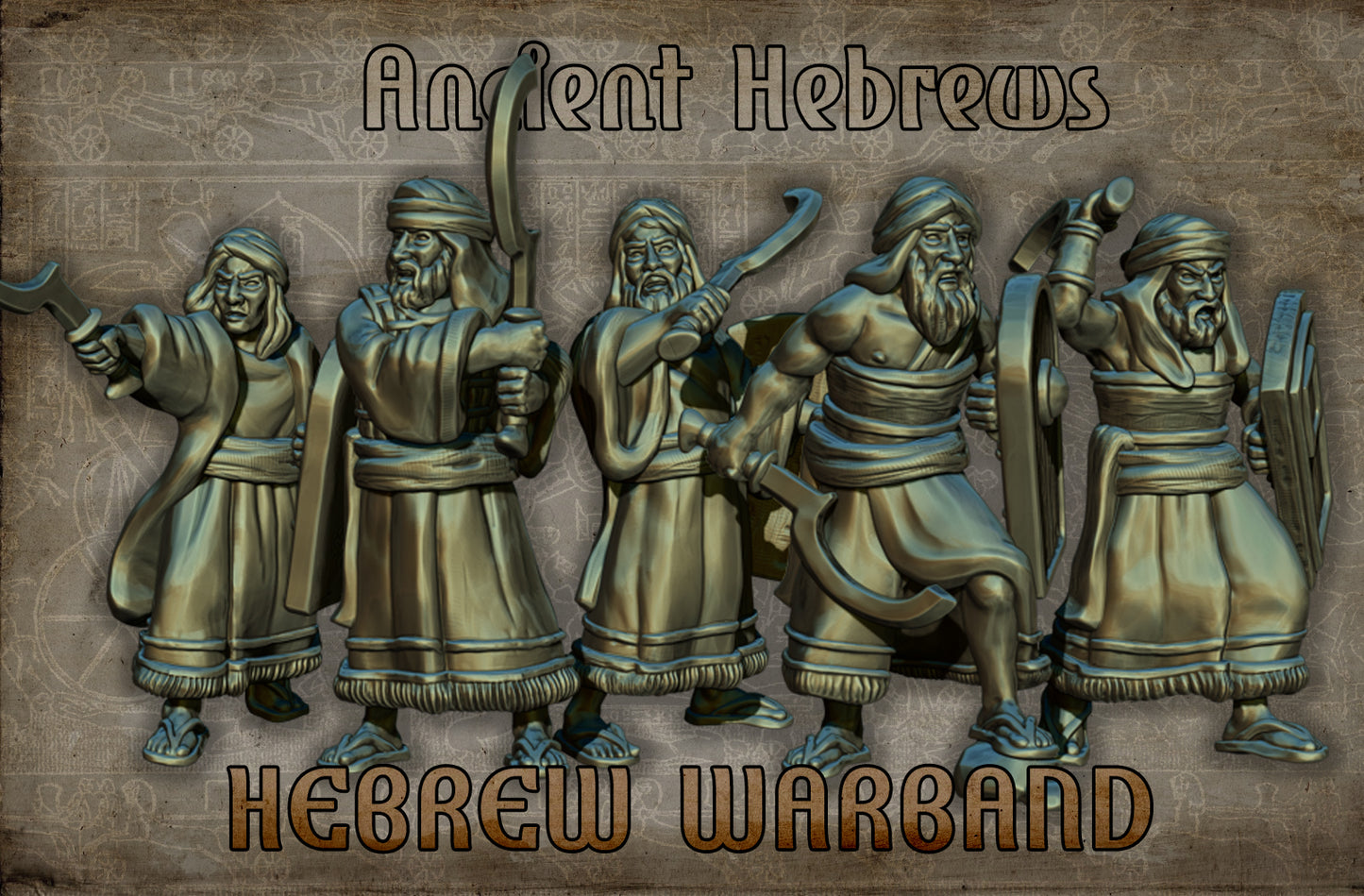 RED COPPER MINIATURES   Biblical Hebrews  COMMAND GROUP 15MM - 1/72 - 28MM