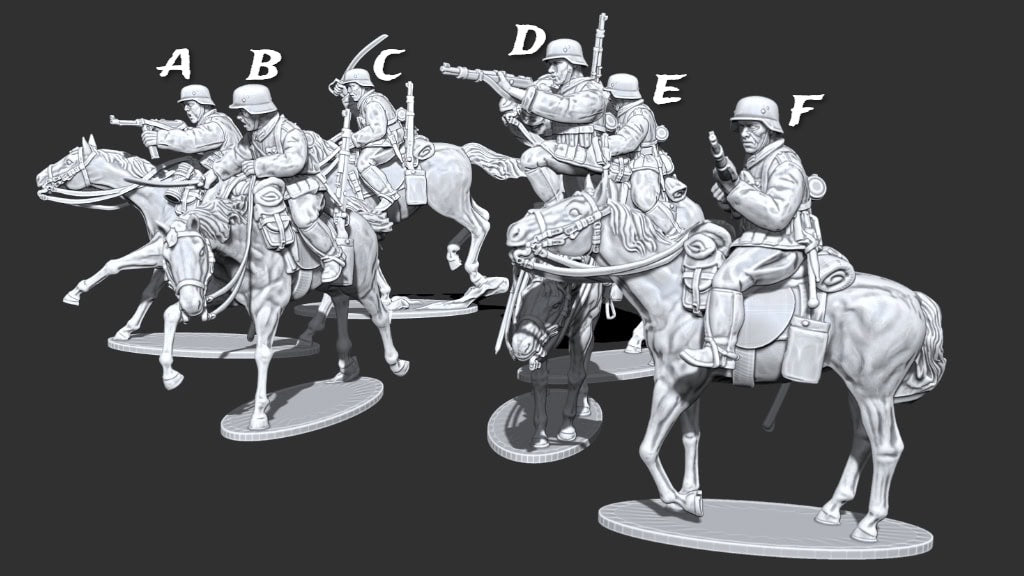 JUST SOME MINIATURES Cavalry Recon Squad Early war 28mm