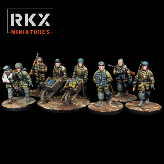 RKX Miniatures  Fallschirmjäger Marching Squad 28mm