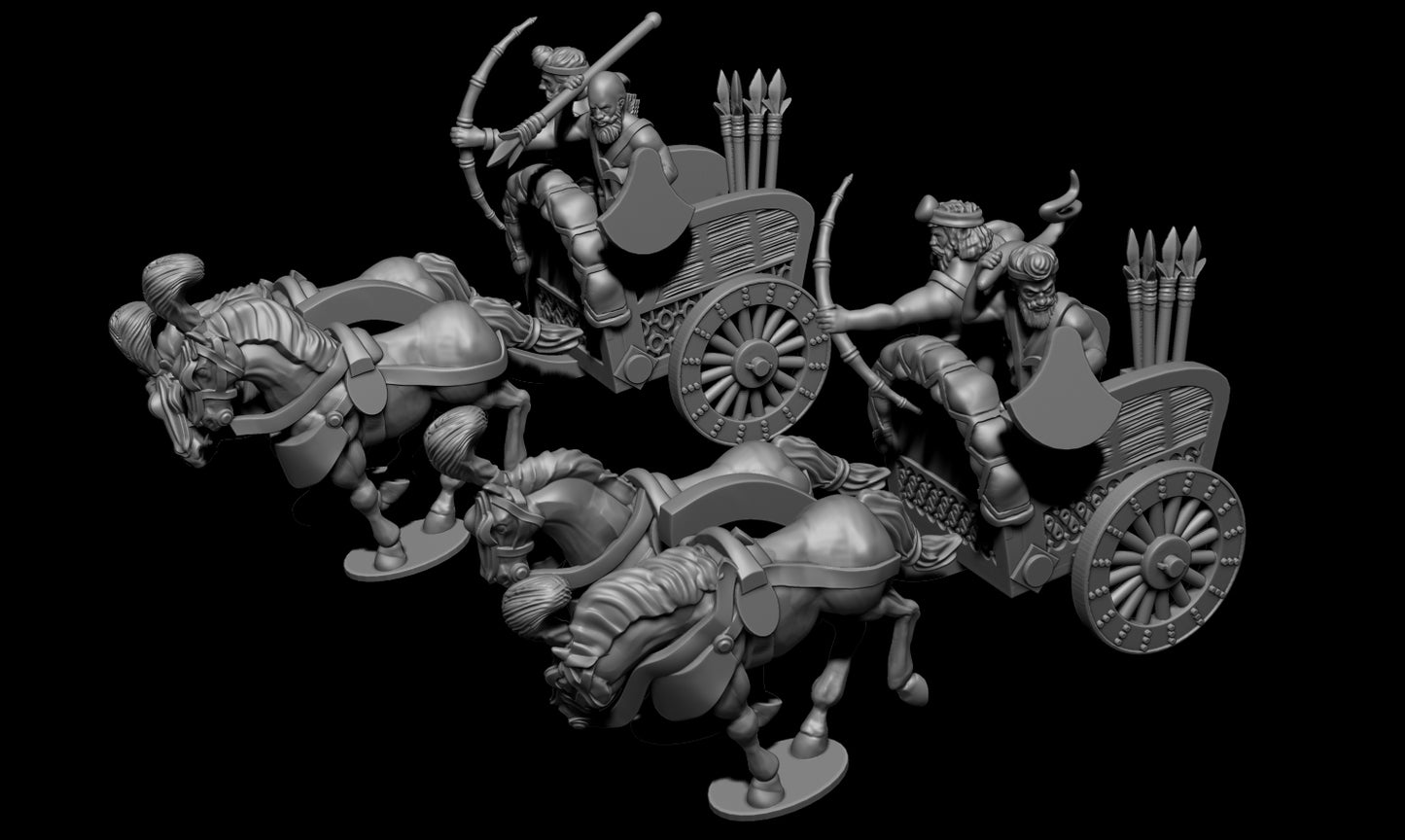 Scropha Miniatures  Indian army  indian classical chariots  15mm  /  28mm