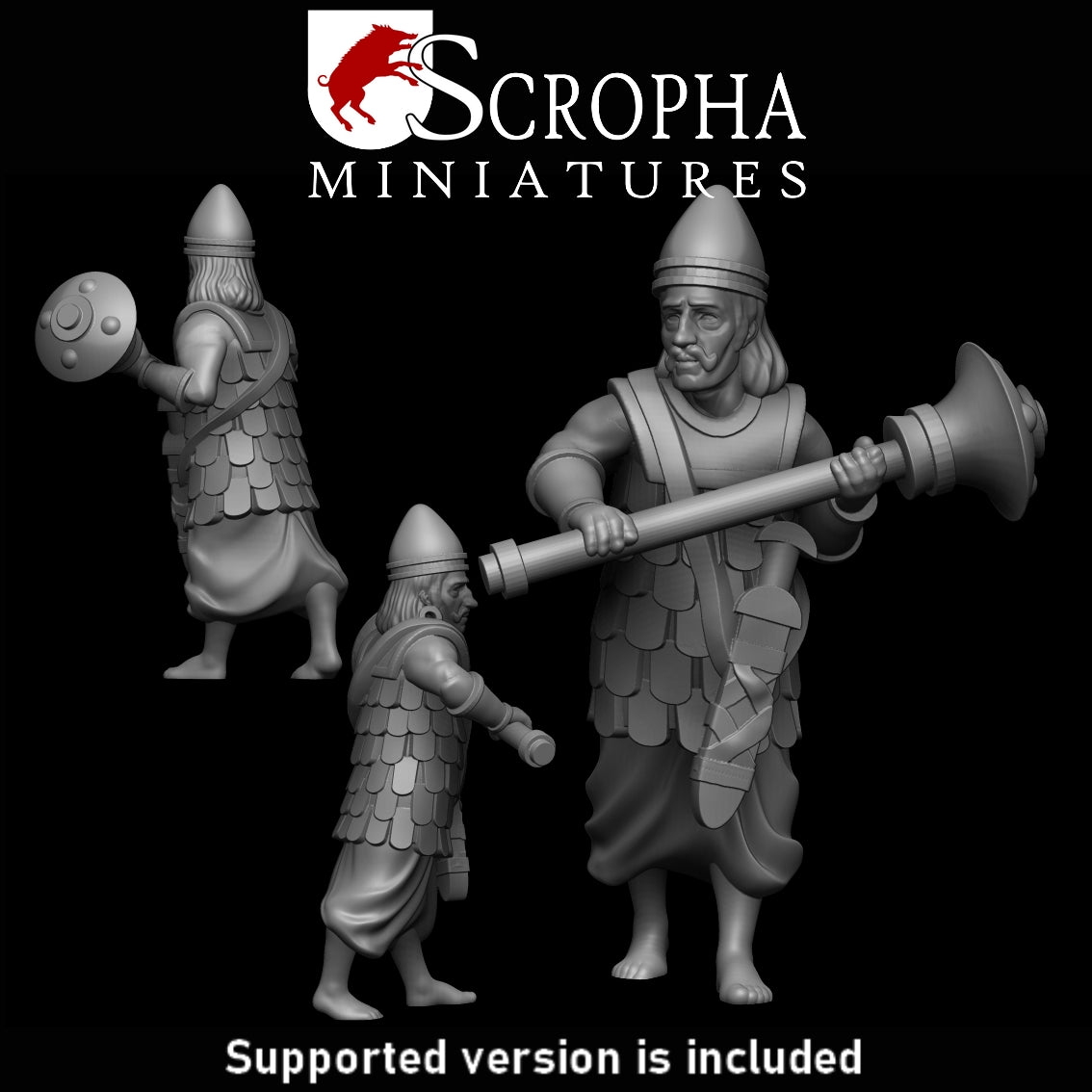 Scropha Miniatures  Indian army  two handed clubmens  15mm  /  28mm