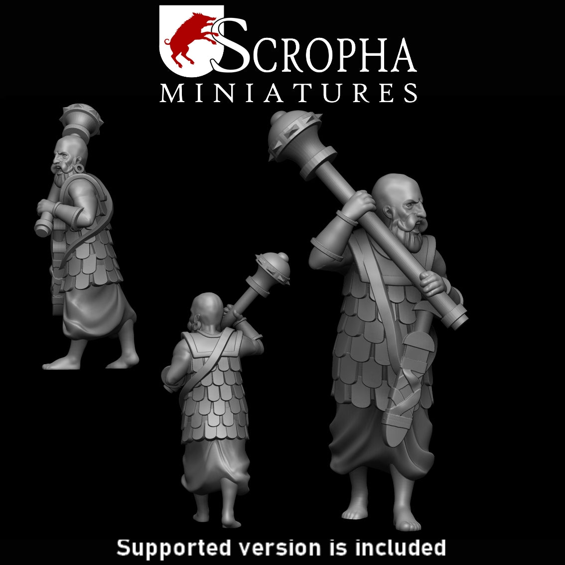 Scropha Miniatures  Indian army  two handed clubmens  15mm  /  28mm