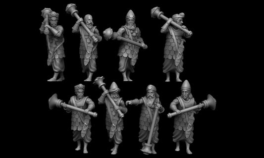 Scropha Miniatures  Indian army  two handed clubmens  15mm  /  28mm