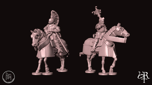 OFFICERS KNIGHTS Set COMPAGNIE DI VENTURA 15th CENTURY   28mm_1/72 PATREON