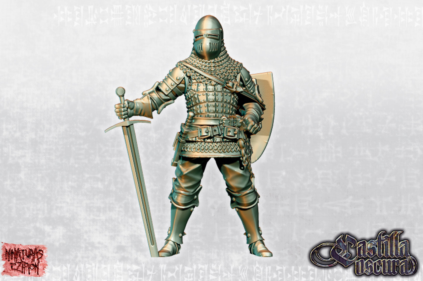 EZIPION MINIATURES Lay Knight on foot 28mm