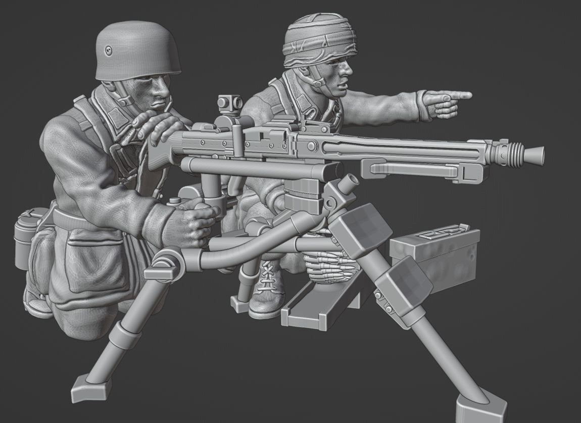 Colonel Muller Miniatures German Fallschirmjager MMG (MG42 tripod) 1