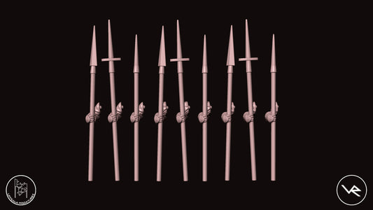 RIGHT ARM COMPAGNIE DI VENTURA 15th CENTURY   28mm_1/72   TARGONIERI  SET 2