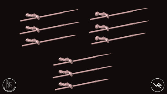 RIGHT ARM COMPAGNIE DI VENTURA 15th CENTURY   28mm_1/72   TARGONIERI  SET 3