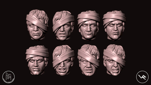 HEADS-TESTE COMPAGNIE DI VENTURA 15th CENTURY   28mm_1/72   SET 2