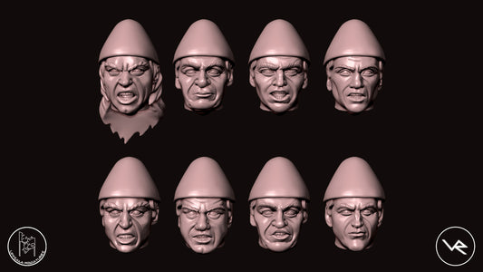 HEADS-TESTE COMPAGNIE DI VENTURA 15th CENTURY   28mm_1/72   SET 3