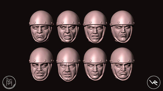 HEADS-TESTE COMPAGNIE DI VENTURA 15th CENTURY   28mm_1/72   SET 6