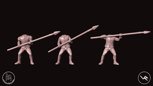 LANZELONGHE  COMPAGNIE DI VENTURA 15th CENTURY   28mm_1/72   SET 3