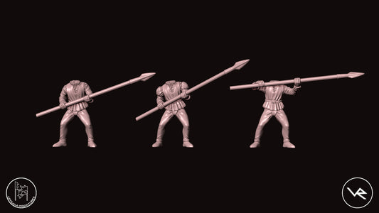 LANZELONGHE  COMPAGNIE DI VENTURA 15th CENTURY   28mm_1/72   SET 4