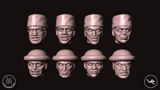 HEADS-TESTE COMPAGNIE DI VENTURA 15th CENTURY   28mm_1/72   STG  2