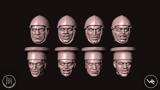 HEADS-TESTE COMPAGNIE DI VENTURA 15th CENTURY   28mm_1/72   STG  3