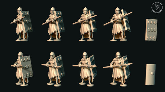 UR SUMERIAN SPEARMEN WITH SHORT SPEARS – 28MM
