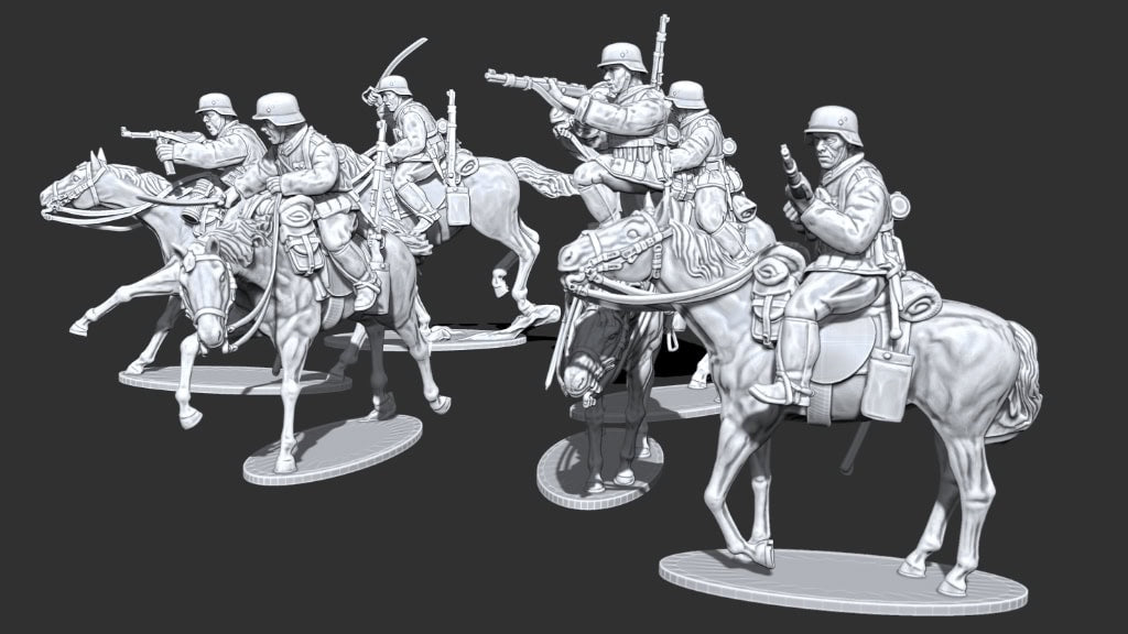 JUST SOME MINIATURES Cavalry Recon Squad Early war 28mm